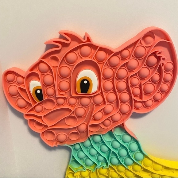 Disney Lion King Simba Large Silicone Bubble Popper Sensory Fidget Toy For Kids - Picture 2 of 3